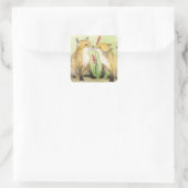 Little Vixens Quadratischer Aufkleber (Tasche)