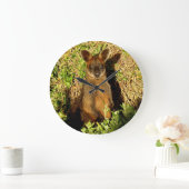 Little Wallaby Große Wanduhr (Zuhause)