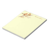 Little Watercolor Sparrow Birds Notizblock (Rotiert)