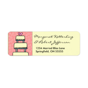 Little Wedding Cake Personalisiert Address Labels
