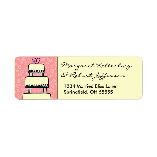 Little Wedding Cake Personalisiert Address Labels (Vorne)