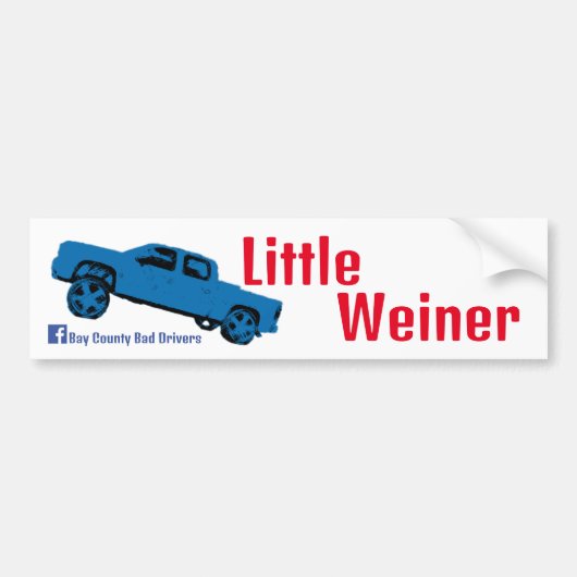Little Weiner Square Autoaufkleber (Vorne)