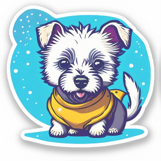 Little Westie Aufkleber (Vorderseite)