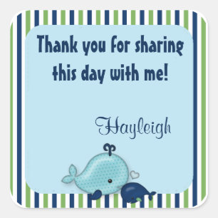 Little Whale Baby Mommy Kiss Aufkleber