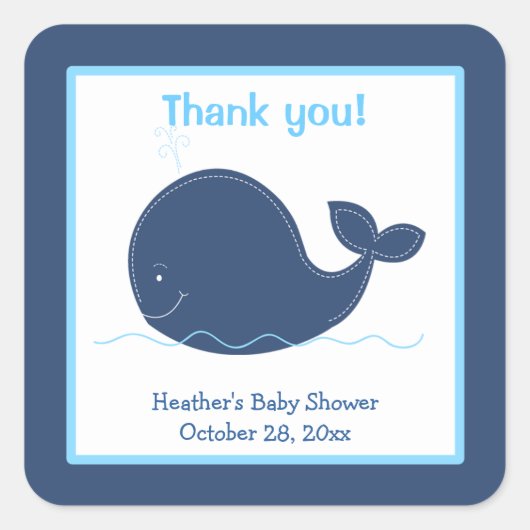 Little Whale Custom Gevor Stickers Navy (Vorderseite)