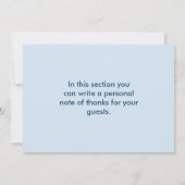 Little Whales Baby Dusche Danke Karte (Rückseite)