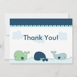 Little Whales Baby Dusche Danke Karte