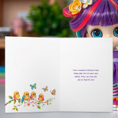 Little Whimsical Elf mit Schmetterlingen und Vögel Karte