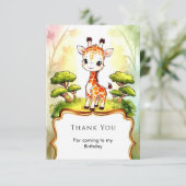 Little Whimsical Giraffe Geburtstag Dankeskarte (Stehend Vorderseite)