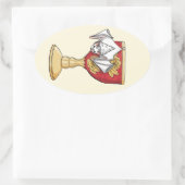 Little White Bat Ovaler Aufkleber (Tasche)