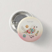 Little White Bird Floral Button (Vorne & Hinten)
