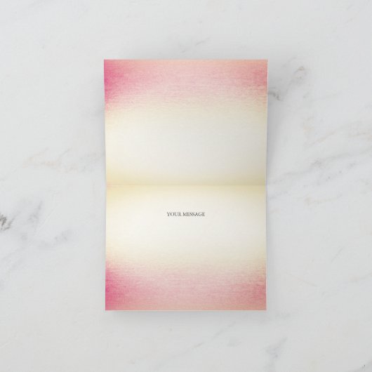 Little White Bird Floral Danke Karte (Innenseite)