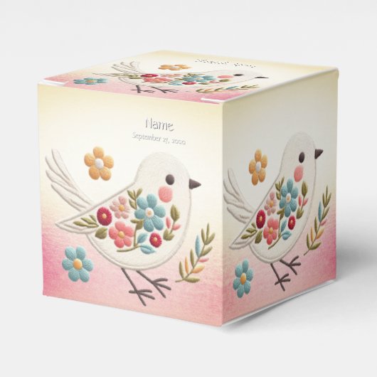 Little White Bird Floral Fevor Box Geschenkschachtel (Vorderseite)