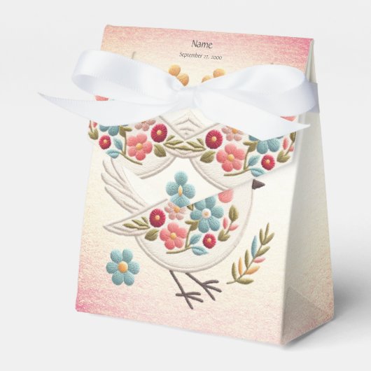 Little White Bird Floral Fevor Box Geschenkschachtel (Vorderseite)