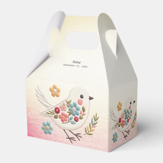Little White Bird Floral Fevor Box Geschenkschachtel (Vorderseite)