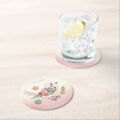 Little White Bird Floral Paper Untersetzer (Vor Ort)