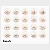 Little White Bird Floral Sticker (Blatt)