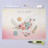 Little White Bird Floral Tissue Paper Seidenpapier (Handwerk)