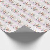 Little White Bird Floral Wrapping Paper Geschenkpapier (Ecke)