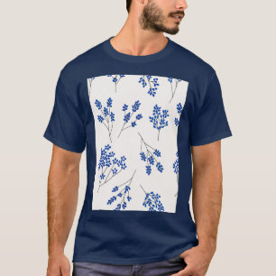 Little White Blue Blumen T-Shirt