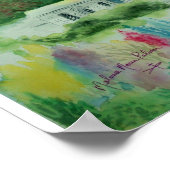 Little White Country Church Watercolor Poster (Ecke)