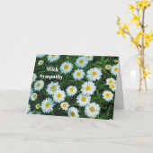 Little White Daisies Floral Foto Beileid Karte (Gelbe Blume)