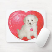 Little White Dog Rescue Valentine Mousepad (Mit Mouse)