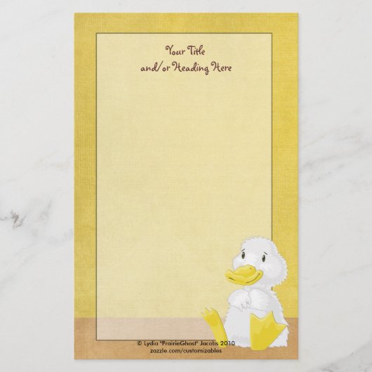 Little White Duck Stationery Briefpapier (Vorderseite)