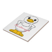 Little White Duck Stehend Thunder_Cove Fliese (Seite)