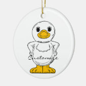 Little White Duck Stehend Thunder_Cove Keramik Ornament (Links)