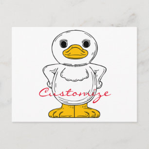 Little White Duck Stehend Thunder_Cove Postkarte