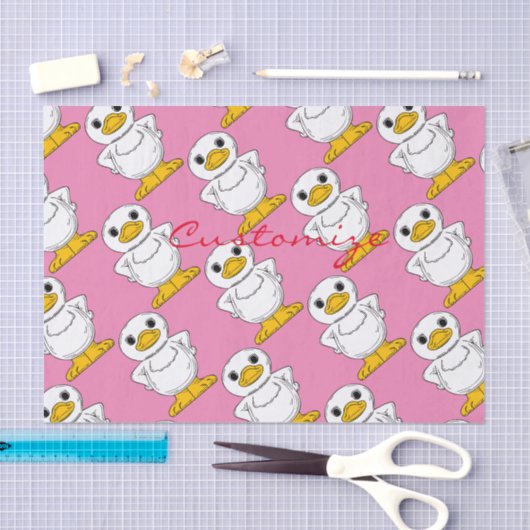 Little White Duck Stehend Thunder_Cove Seidenpapier (Handwerk)