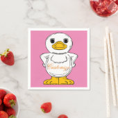 Little White Duck Stehend Thunder_Cove Serviette (Beispiel)