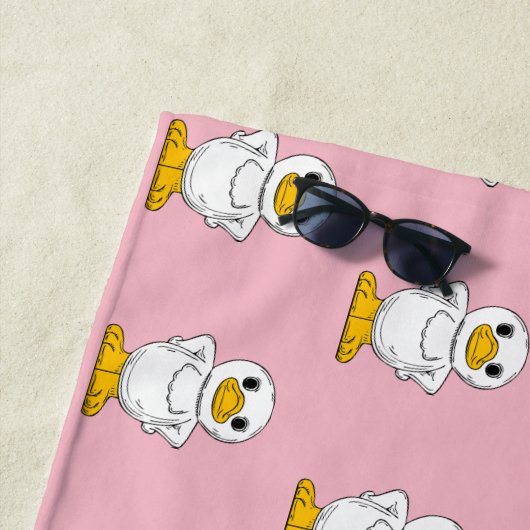 Little White Duck Stehend Thunder_Cove Strandtuch (Beispiel)