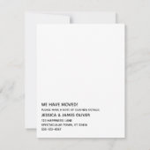 Little White Houses Dark Blue New Address Card Einladung (Rückseite)