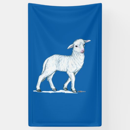 Little White Lamb Banner (Vertikal)