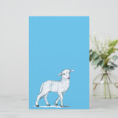 Little White Lamb Briefpapier (Stehend Vorderseite)