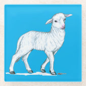 Little White Lamb Glasuntersetzer (Vorderseite)