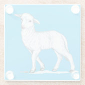 Little White Lamb Glasuntersetzer (Rückseite)