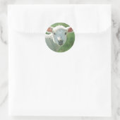 Little White Lamb Runder Aufkleber (Tasche)