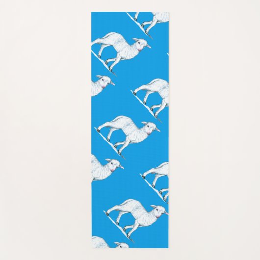 Little White Lamb Yogamatte (Vorderseite)