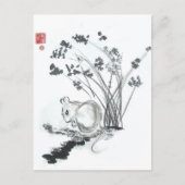 Little White Mouse Postkarte (Vorderseite)