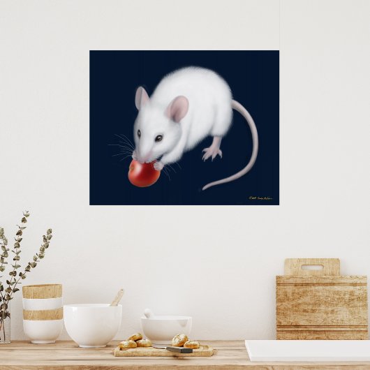 Little White Mouse Print Poster (Küche)