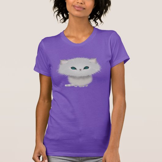 Little White Persian Tabby Cat Kitten T-Shirt (Vorderseite)