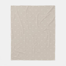Little White Polka Dots On Cool Beige Or Greige