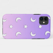 Little White Stars and Moons Pattern Case-Mate iPhone Hülle (Rückseite (Horizontal))