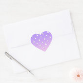Little White Stars and Moons Pattern Herz-Aufkleber (Umschlag)