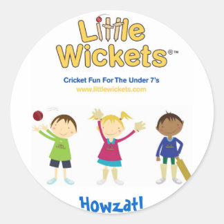 Little Wickets Howzat Runder Aufkleber