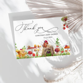 Little Wild Mushroom Baby Dusche Vielen Dank Karte