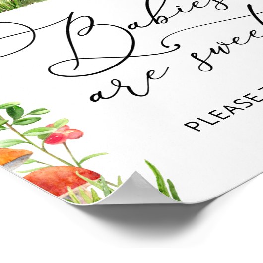 Little Wild Mushroom Babys sind Süßes Poster (Ecke)